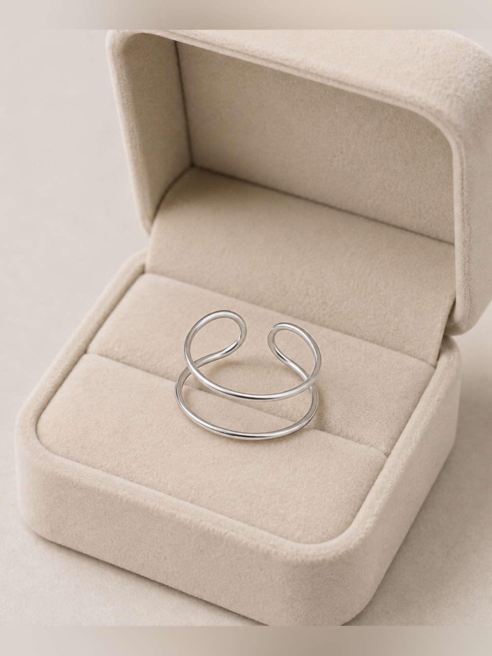 Sterling silver double band ring sizes 6 and 9
